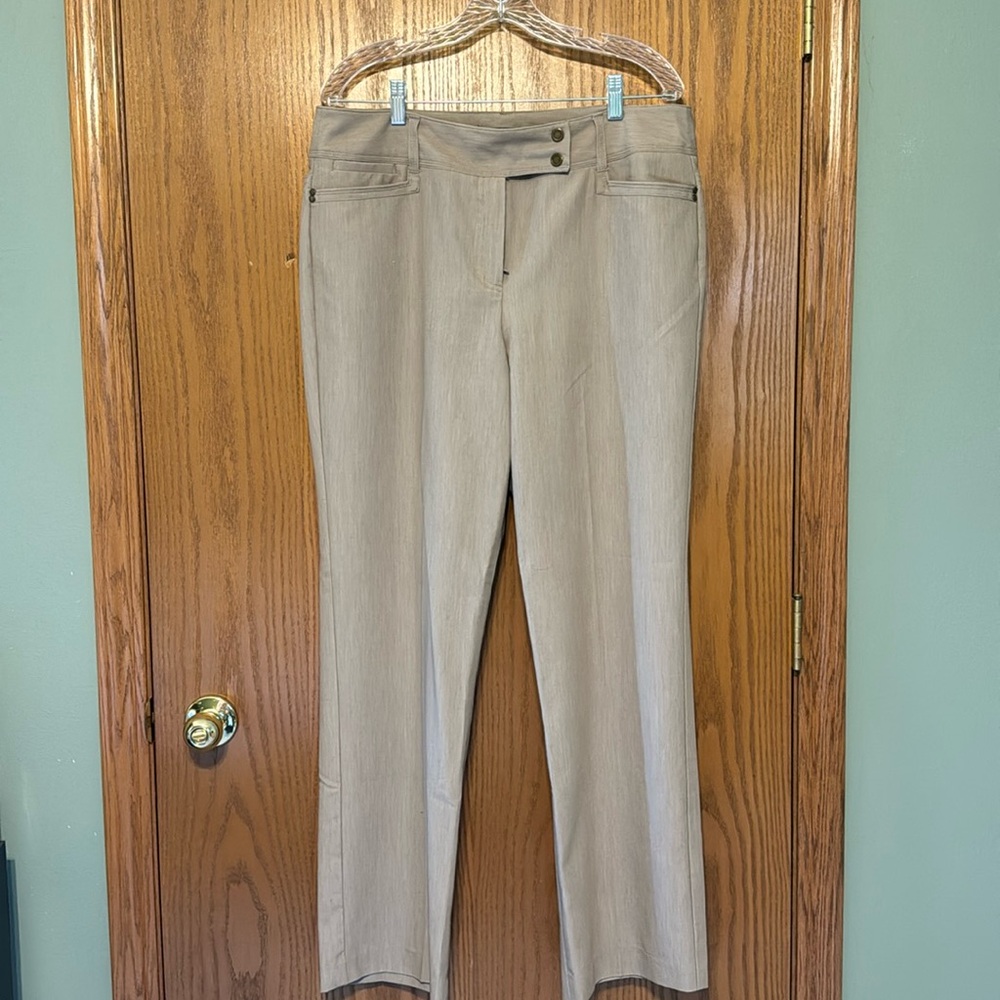 Larry Levine ax 14 khaki colored straight legged dress pants
